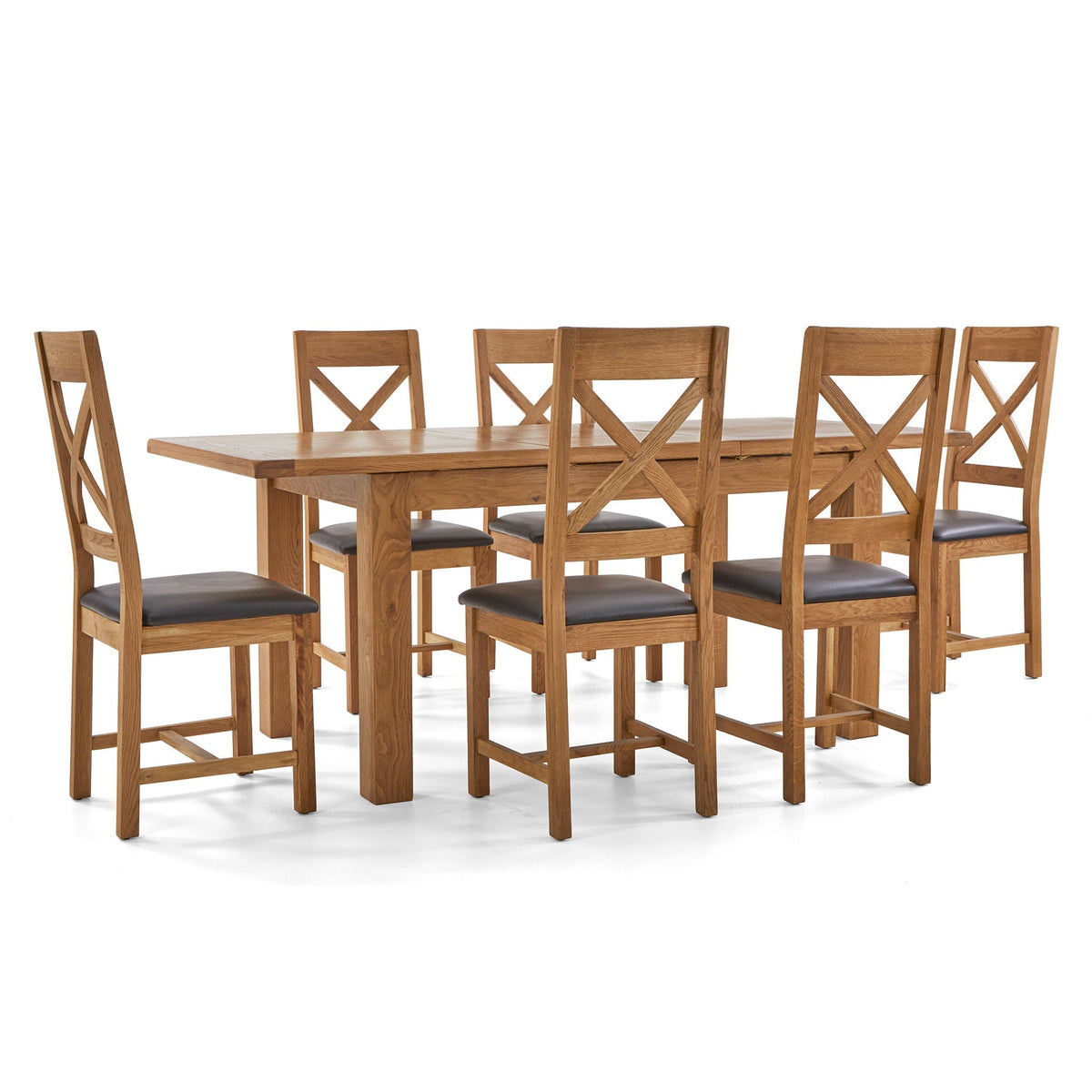 Zelah Oak Small Extending Dining Table 150cm-200cm from Roseland Furniture