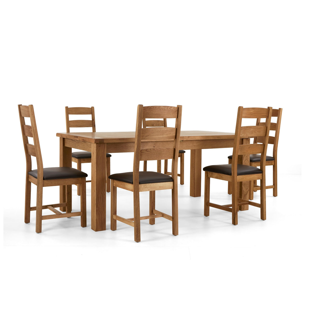 Zelah Oak Large chunky solid wooden Dining Table