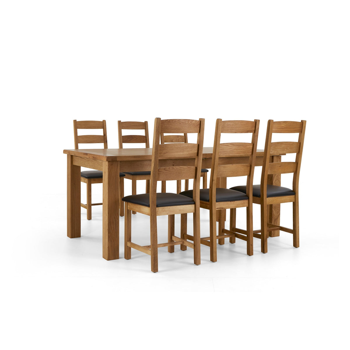 Zelah Oak Large rustic Dining Table