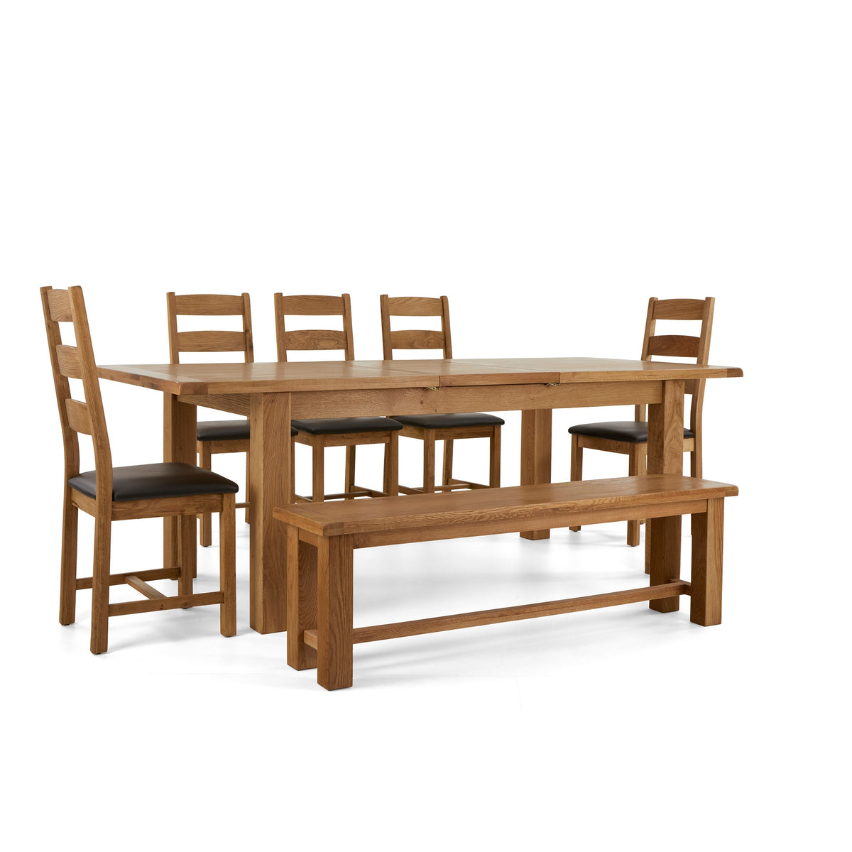 Zelah Oak Large traditional Dining Table