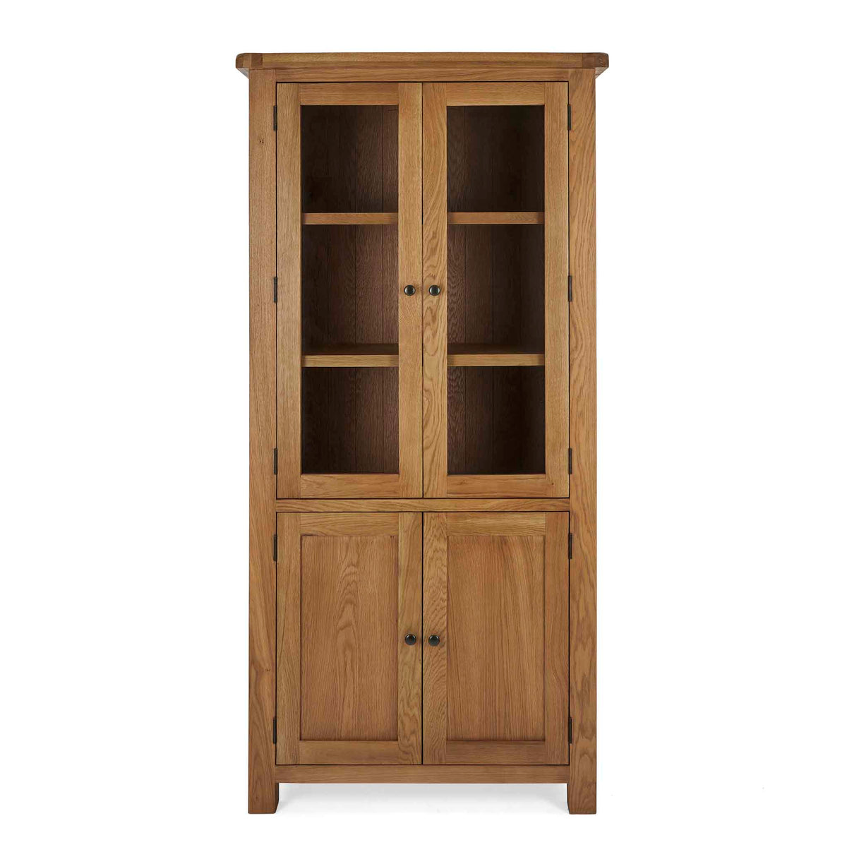 Zelah Oak Display Cabinet - Front view