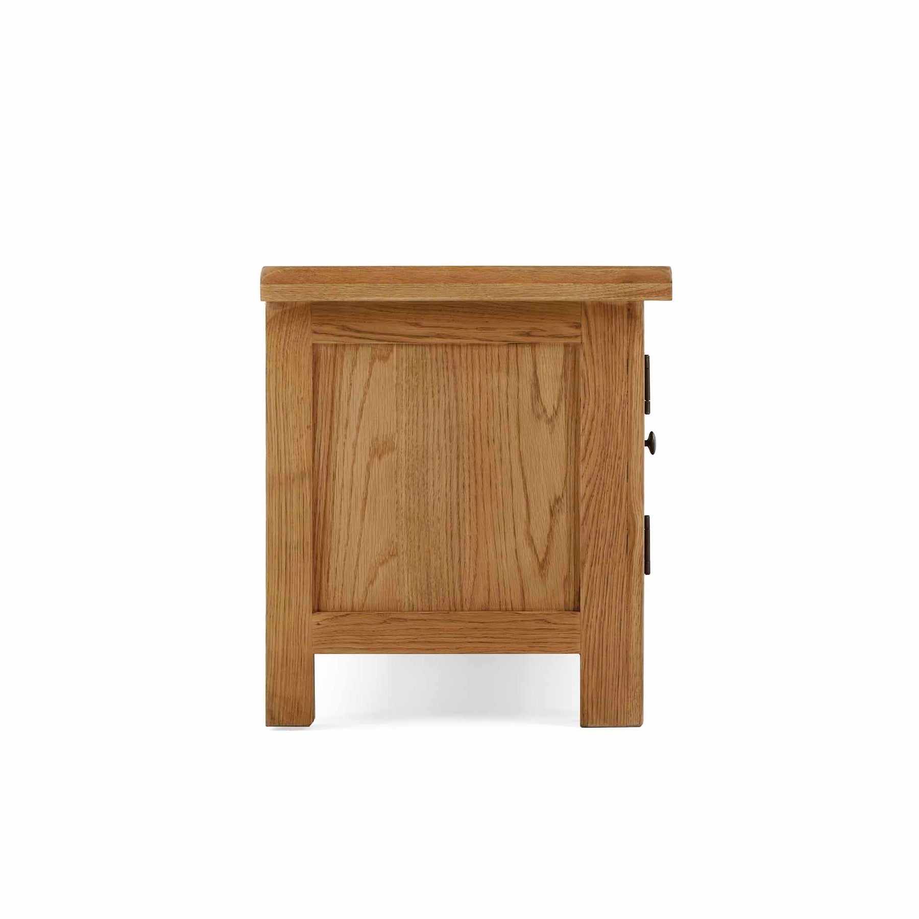 Zelah Oak 200cm TV Stand - Side on view