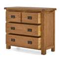 Zelah Oak 2 over 2 Drawer Chest of Drawers - With drawers open