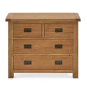 Zelah Oak 2 over 2 Drawer Chest of Drawers - Front view showing top