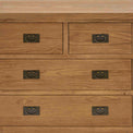 Zelah Oak 2 over 2 Drawer Chest of Drawers - Close up of drawer fronts