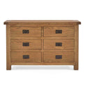 Zelah Oak 3+3 Drawer Chest of Drawers - Front view