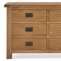 Zelah Oak 3+3 Drawer Chest of Drawers - Close up of drawer fronts