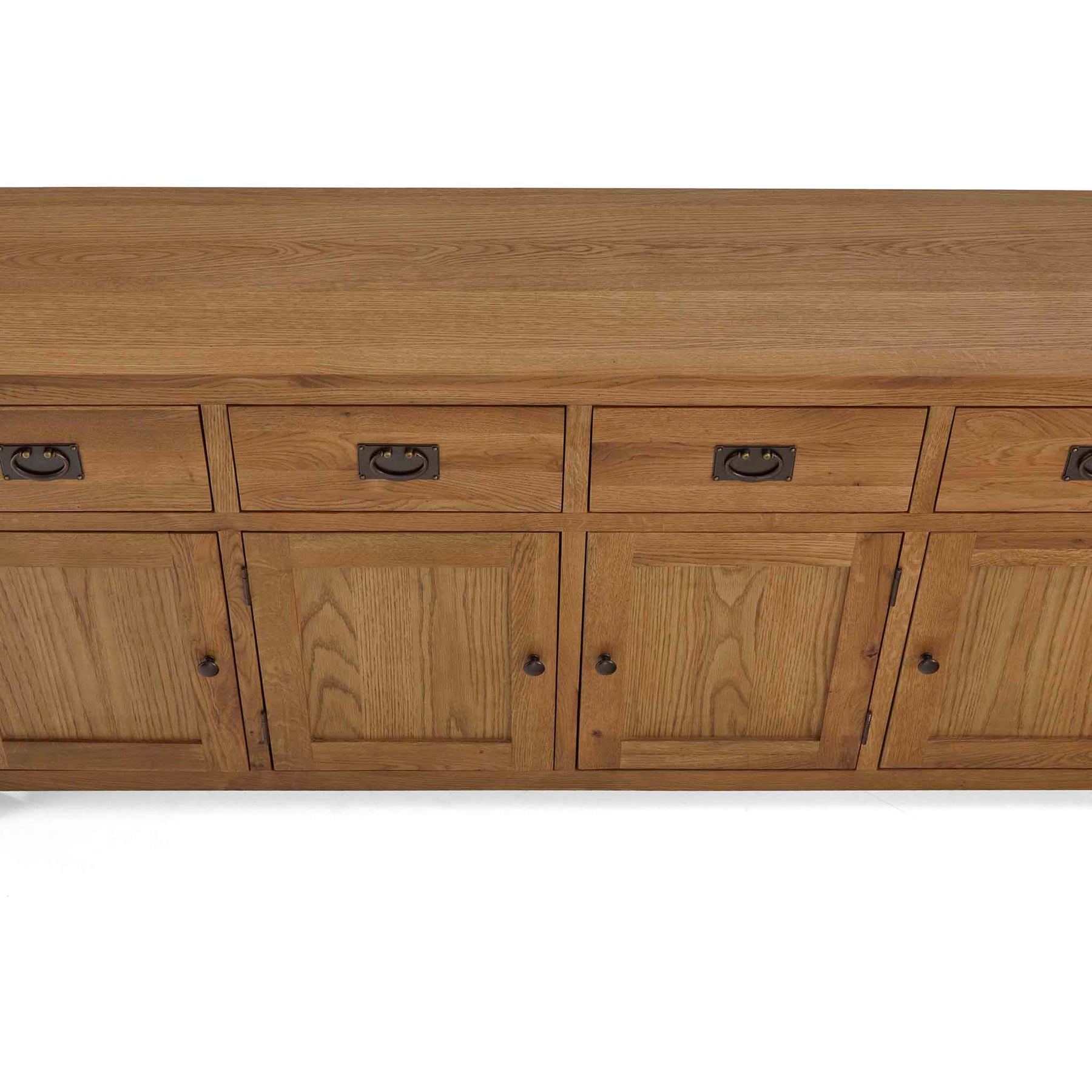 Zelah Oak Extra Large Sideboard - Close up of top of sideboard