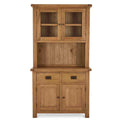 Zelah Oak Small Dresser Hutch - Showing with sideboard for visual only
