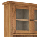 Zelah Oak Small Dresser Hutch - Close up of display cupboard