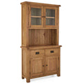 Zelah Oak Small Dresser Hutch - Showing with sideboard for visual only