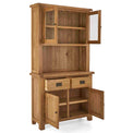 Zelah Oak Small Dresser Hutch - Showing with sideboard for visual only