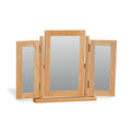 Zelah Oak Triple Vanity Mirror by Roseland Furniture