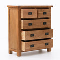 Zelah Oak 2 over 3 Drawer Chest