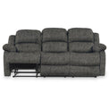 Anton Charcoal Zonica Leather Reclining 3 Seater Sofa