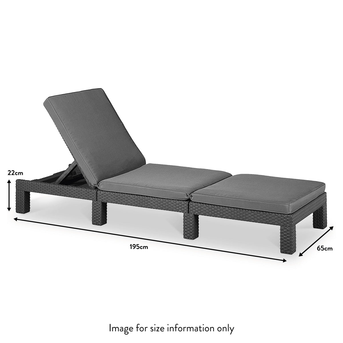 Daytona Charcoal Lounger