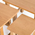 Surrey Oak Nest of Tables - Close up of top[s of tables