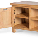 Surrey Oak TV Stand 120cm - Close up of inside cupboard