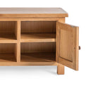 Surrey Oak TV Stand 120cm - Close up of inside cupboard