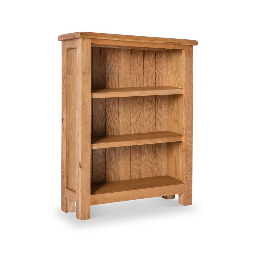 Surrey Oak Small Bookcase Solid Wood | Rustic Waxed Oak | Roseland