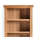 Surrey Oak Slim Bookcase - Close up of bookcase