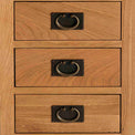 Surrey Oak Bedside Table - Close up of drawer fronts