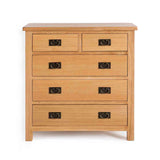 Surrey Oak 2 Over 3 Chest of Drawers by Roseland Furniture