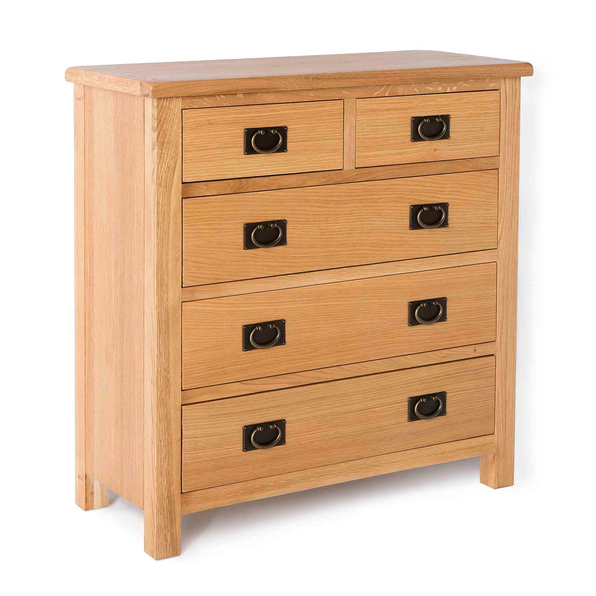 Surrey Oak 2 Over 3 Chest of Drawers - Side view