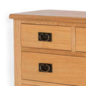 Surrey Oak 2 Over 3 Chest of Drawers - Close up of top smaller drawer
