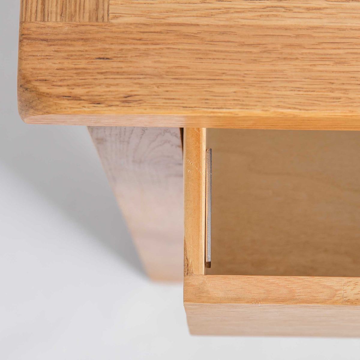 top view of opened drawer on the Surrey Oak Large Chest Of Drawers