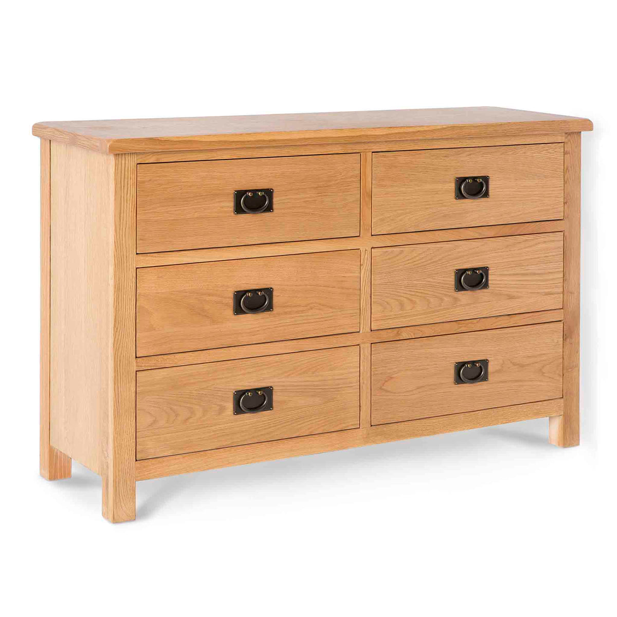 Surrey Oak Large Chest Of Drawers - Side view