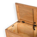 Surrey Oak Blanket Box / Ottoman - Close up of inside of box