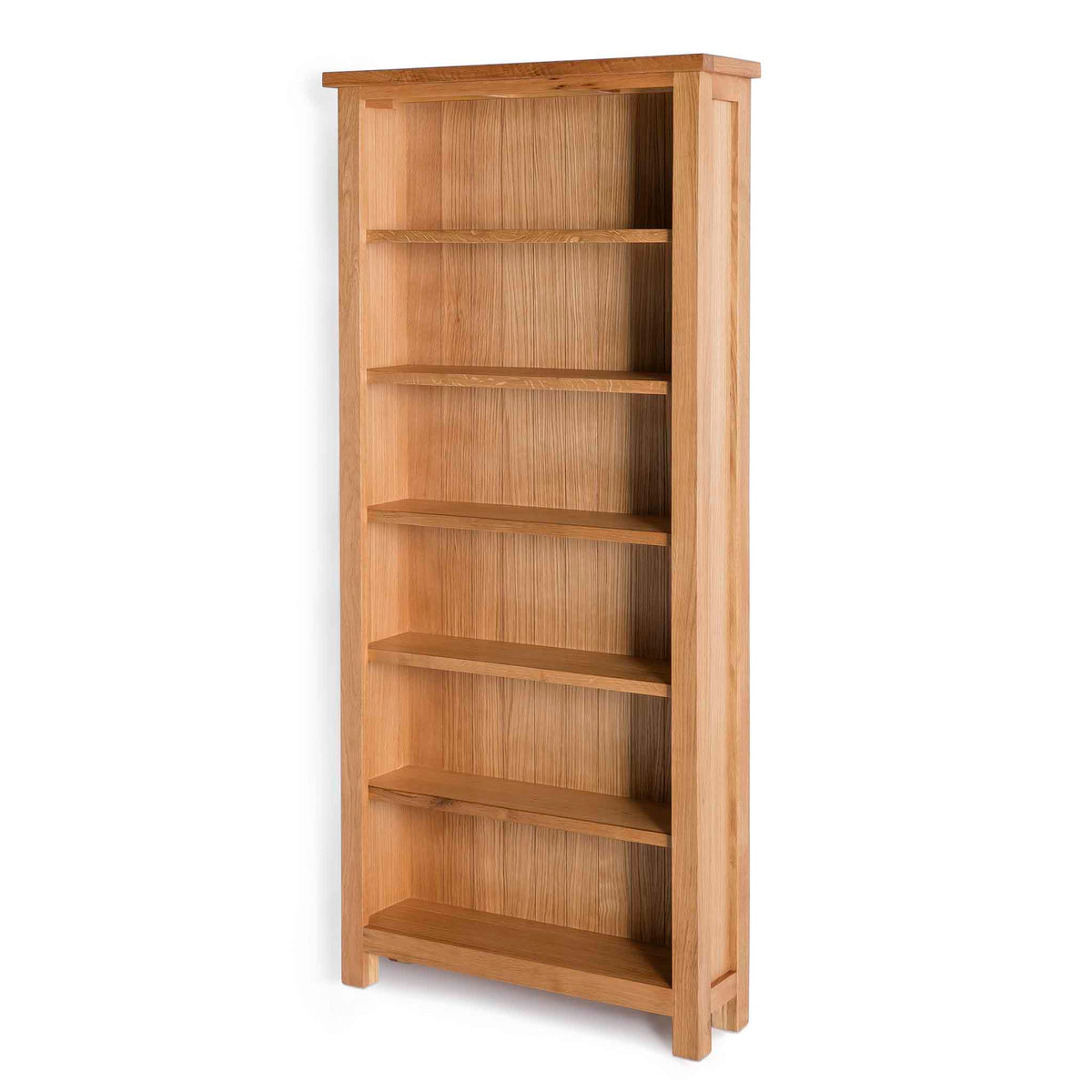 London Oak Large Bookcase - Side view