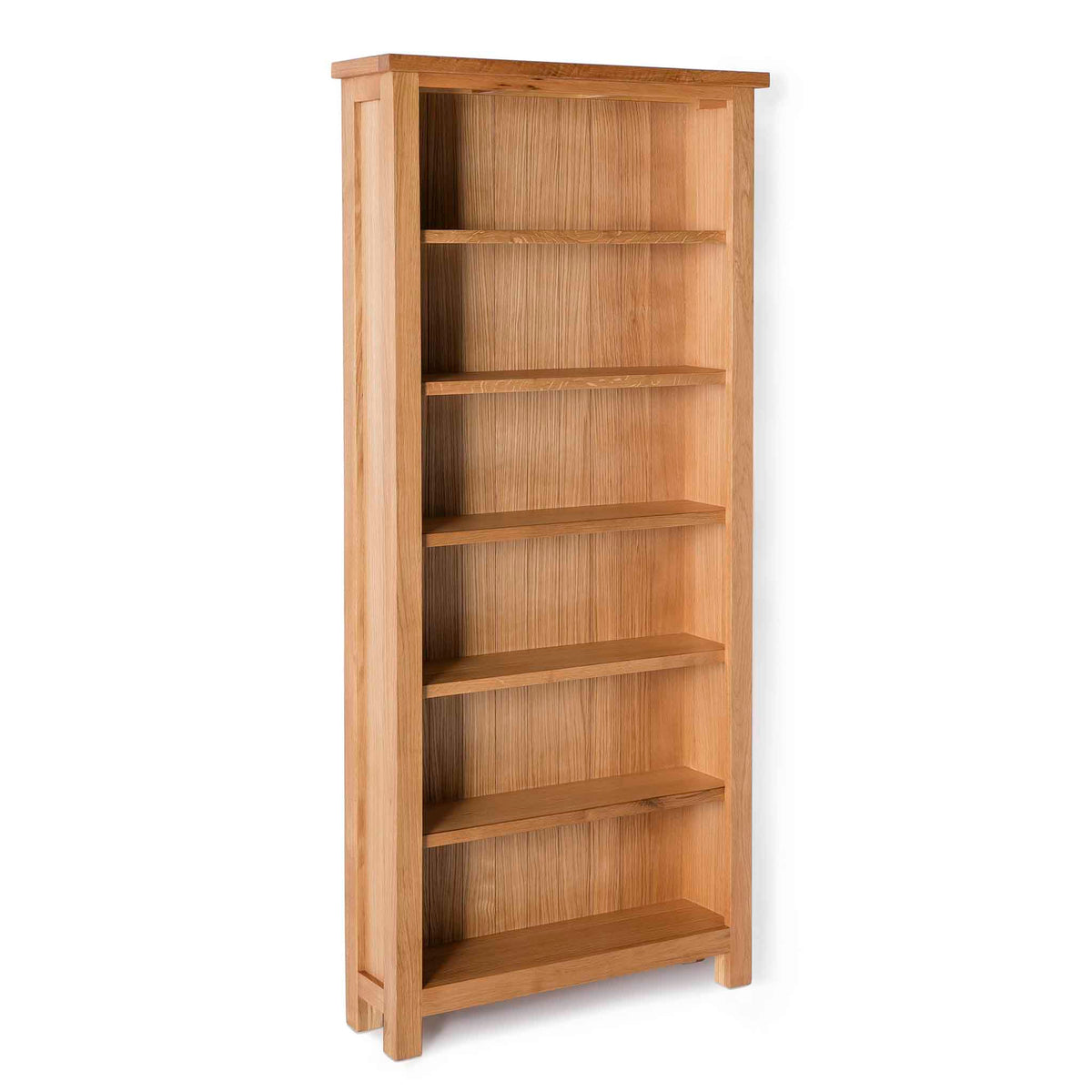 London Oak Large Bookcase - Side view