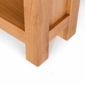 London Oak Slim Bookcase - Close up of feet of bookcase