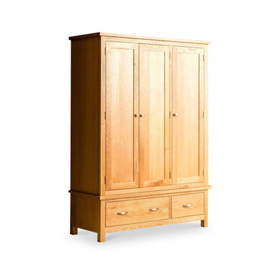 London Oak Triple Wardrobe & Drawers