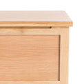London Oak Blanket Storage Box - Close up of lid 