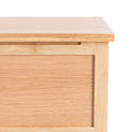 London Oak Blanket Storage Box - Close up of lid 