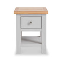 Farrow Grey Side Lamp Table with Storage Drawer