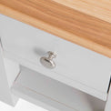 Farrow Grey Lamp Table  - Close up of Drawer
