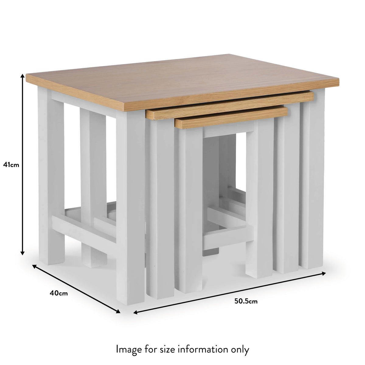 Farrow Grey Nest of Tables dimensions