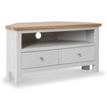 Farrow Grey Corner TV Stand by Roseland Furniture - Angle View