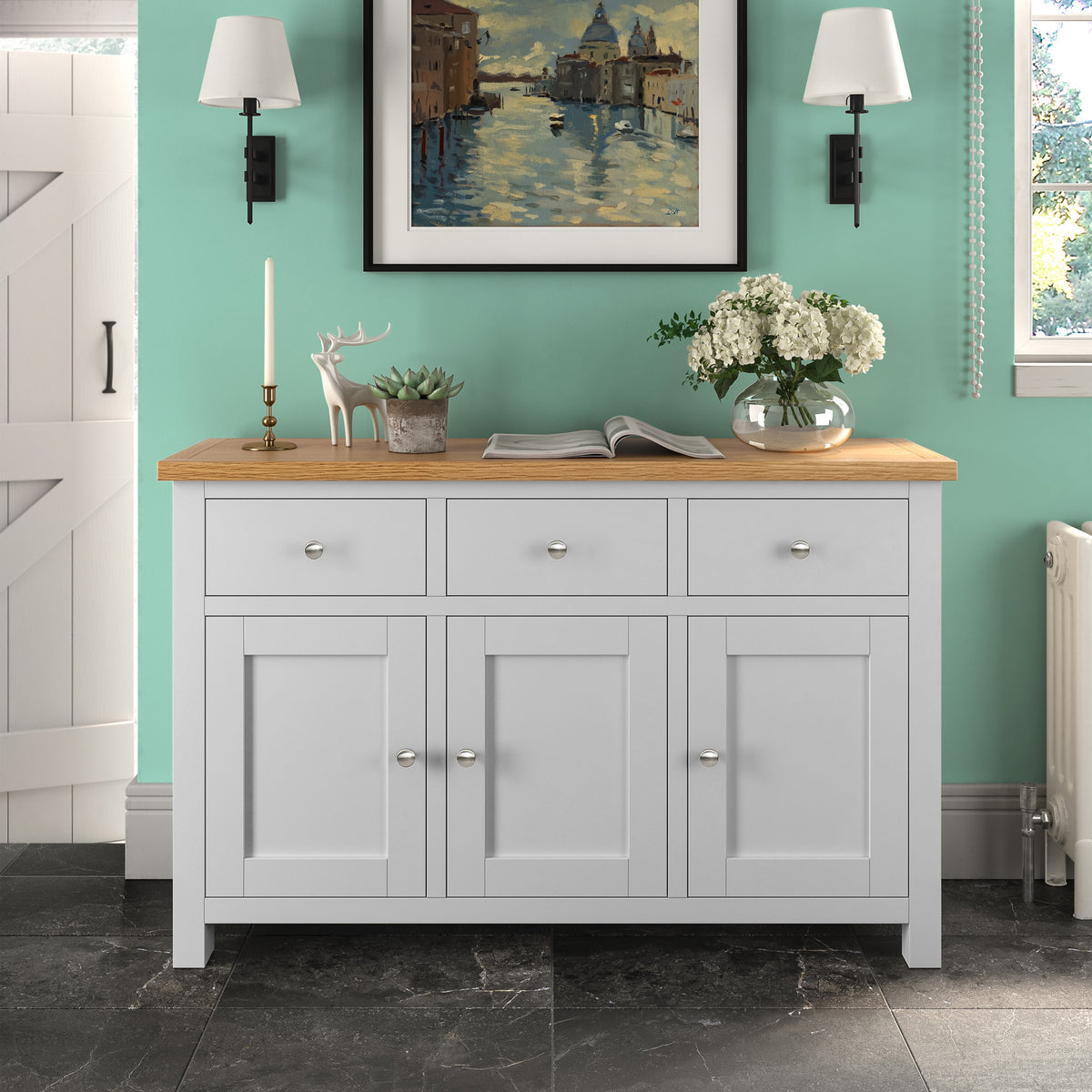 Farrow Grey  Large Sideboard Cabinet for living room