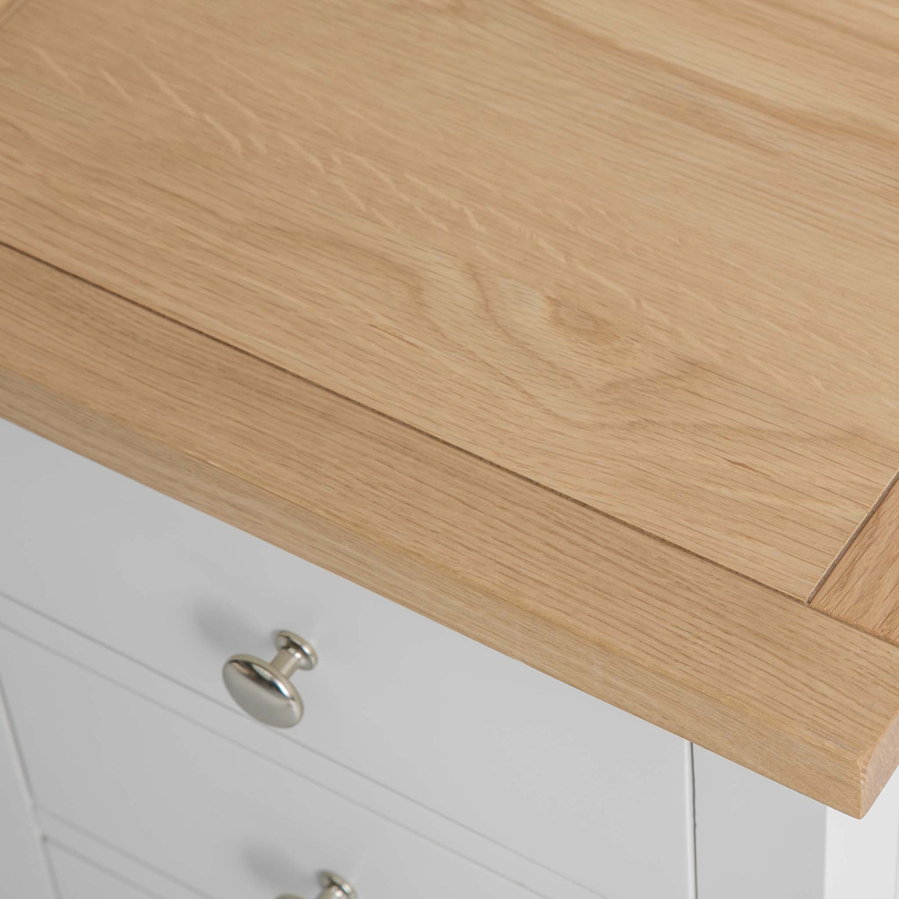 Farrow Grey Bedside Table from Roseland Furniture - interior of wooden top