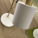 Biba Marble Footed White and Gold Retro Table Lamp close up