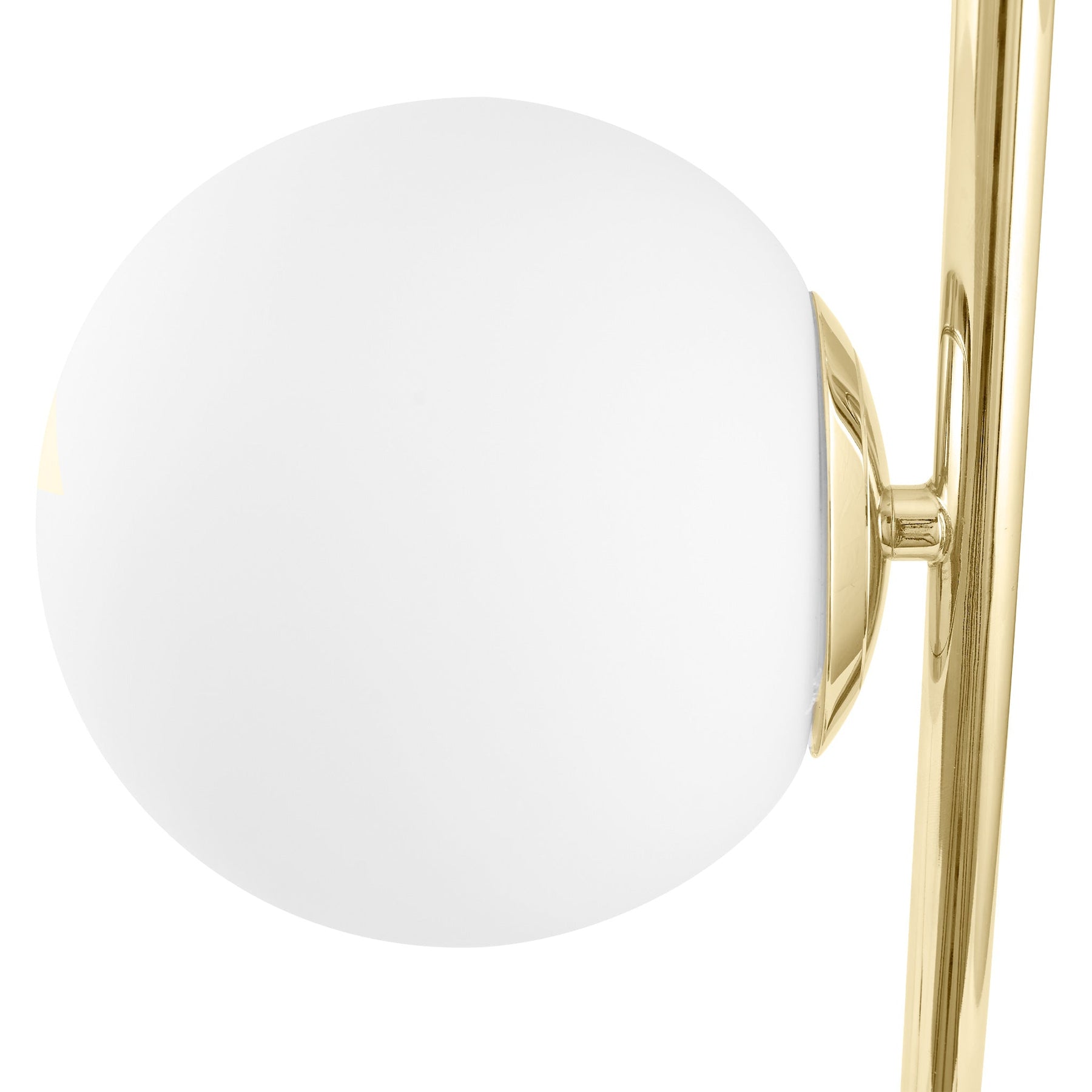Asterope White Orb and Gold Metal Table Lamp