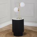 Asterope White Orb and Gold Metal Table Lamp for living room