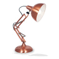 Alonzo Brushed Copper Metal Task Table Lamp from Roseland Furniture