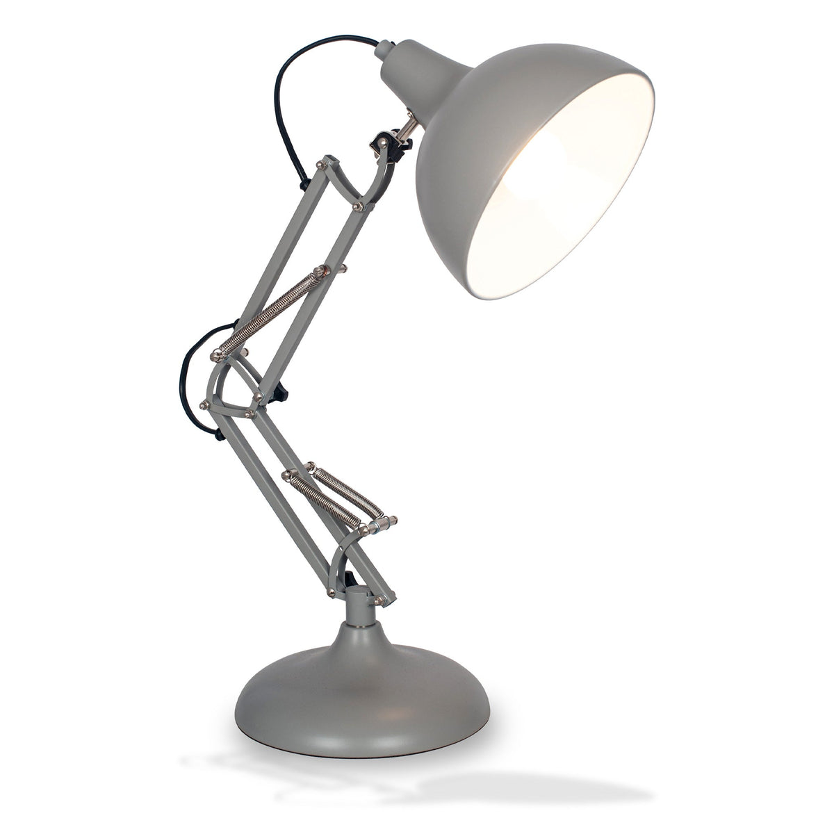 Alonzo Grey Metal Angled Task Table Lamp from Roseland Furniture