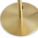 Estelle Brushed Brass Metal and White Orb Dome Table Lamp